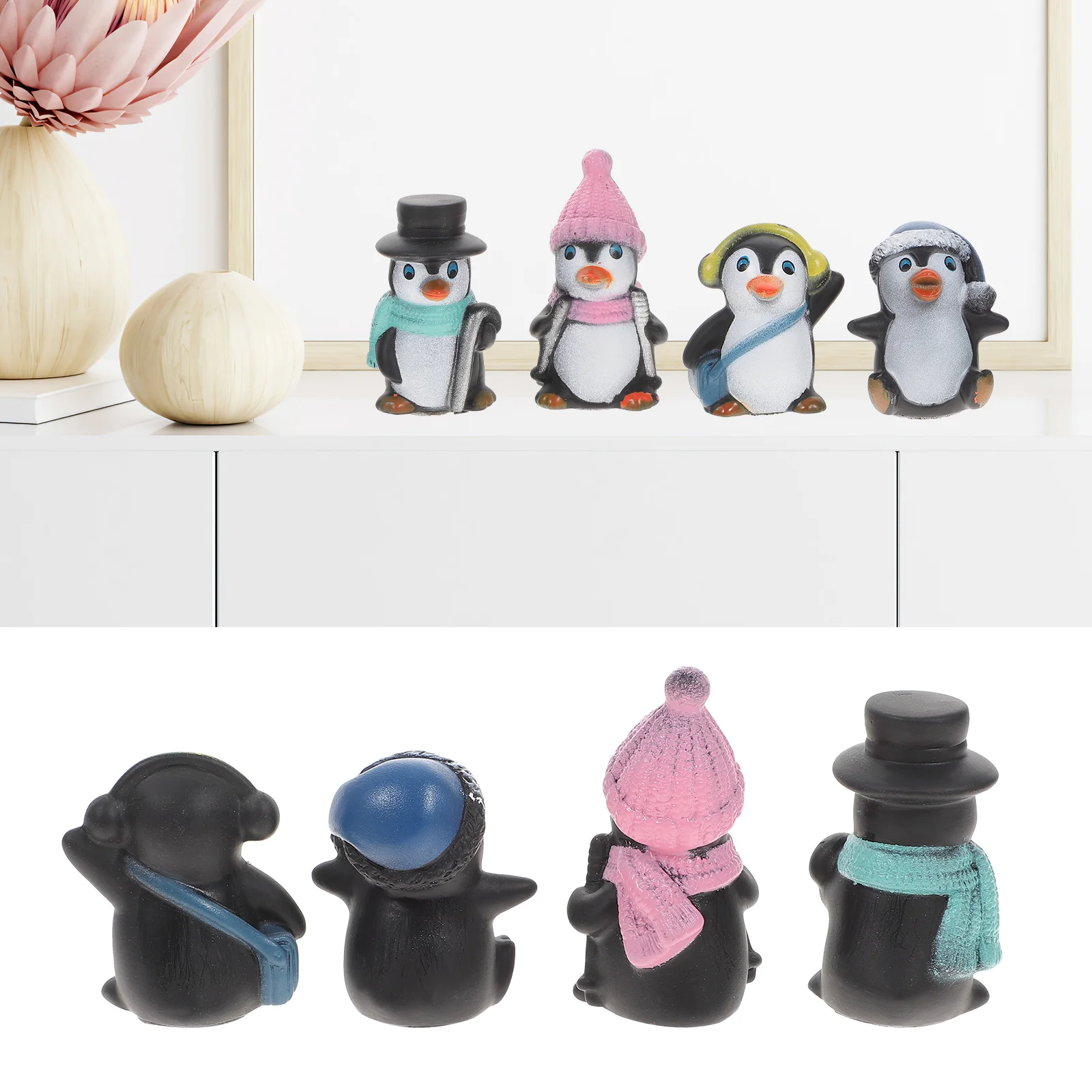 12 шт./3 комплекта декор в виде пейзажа пингвина растение настольное украшение