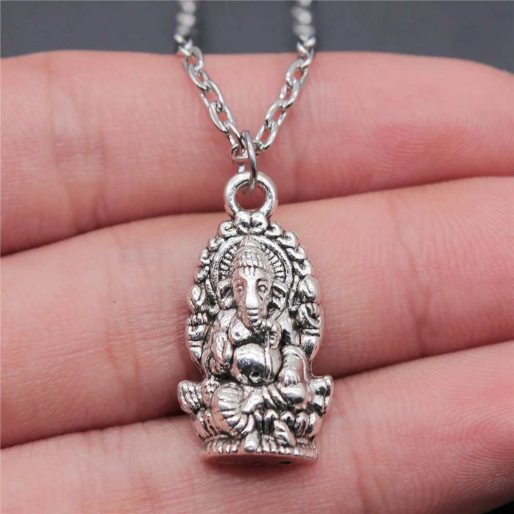 

Dropshipping 2 Colors 26x14mm Elephant Pendant Necklace Jewelry For Women