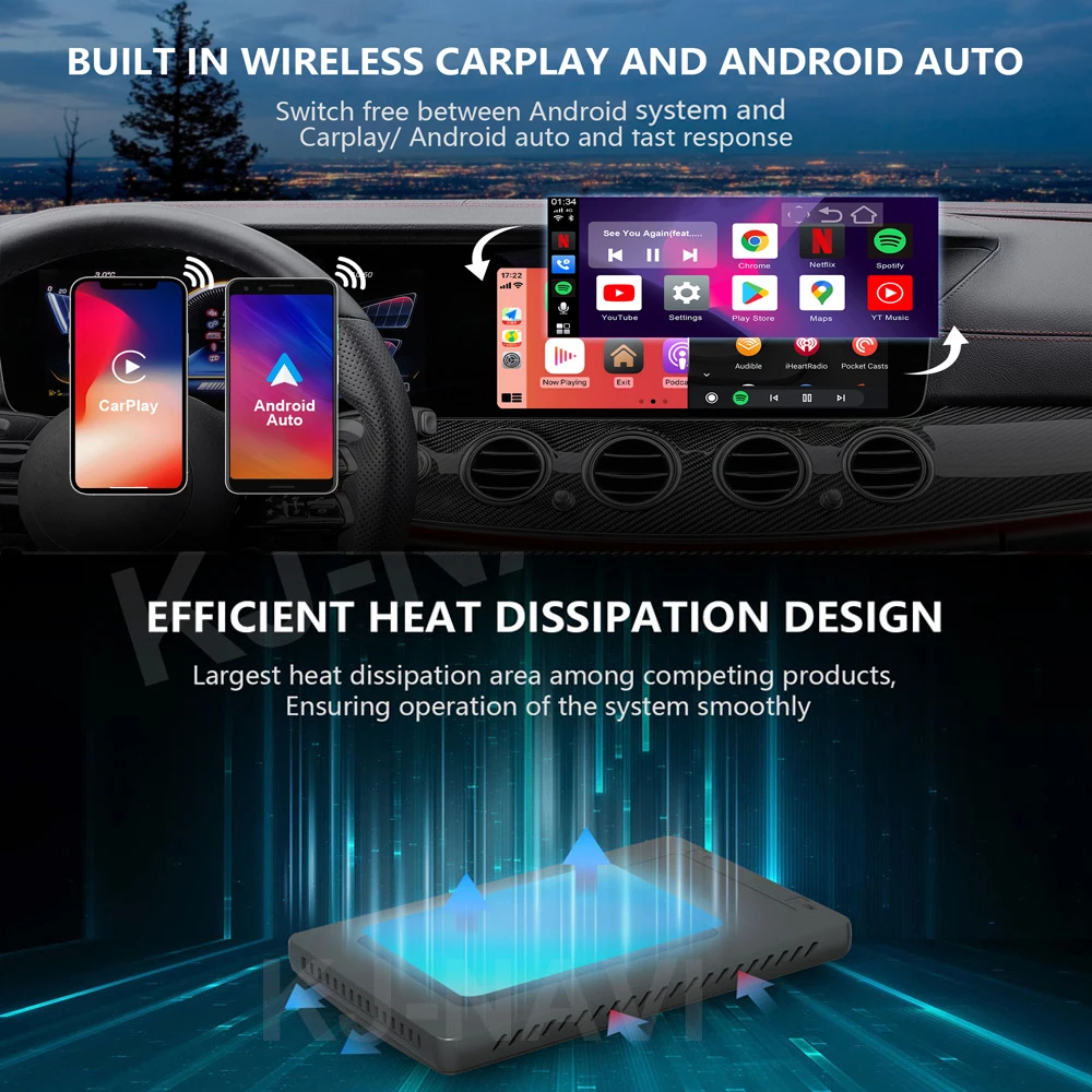 $101.50 Qualcomn Snapdragon 665 For Carplay Ai Box Android 10 Car Video Player Multimedia Ai Box Wireless Mirror Link Carplay USB TV Box