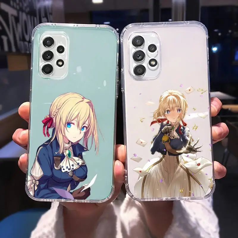 

Anime Violet Evergarden Phone Case For Samsung A 51 50 52 12 21s 31 40 70 71 note S 20 10 21 ultra plus fe clear coque shell