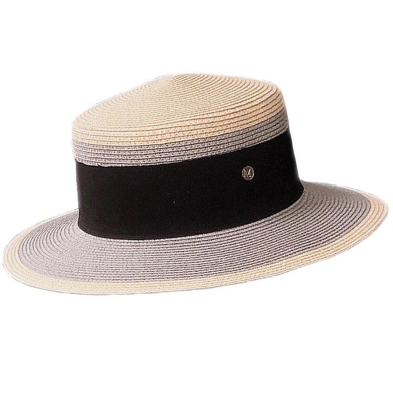 Шляпа с плоским верхом в британском стиле шляпа от солнца маленькими полями