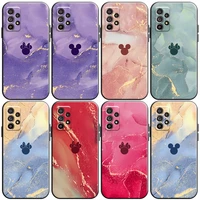 disney watercolor mickey mouse phone case for samsung galaxy a01 a02 a10 a10s a20 a22 4g 5g a31 black liquid silicon back coque