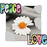 20pcslot luxury embroidery patch daisy smile mouse designer rainbow love peace shirt clothing decoration craft diy applique