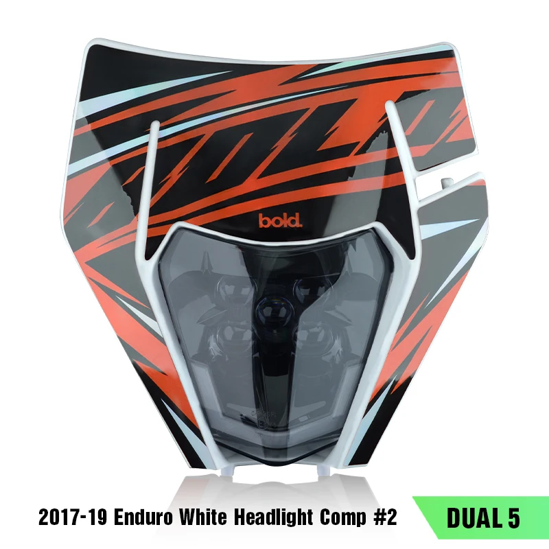 

Головной фонарь для мотоцикла PowerZone, светильник фонарь обтекатель Supermoto для KTM EXC SXF MX, фара для велосипеда-внедорожника, эндуро, Головной фонарь