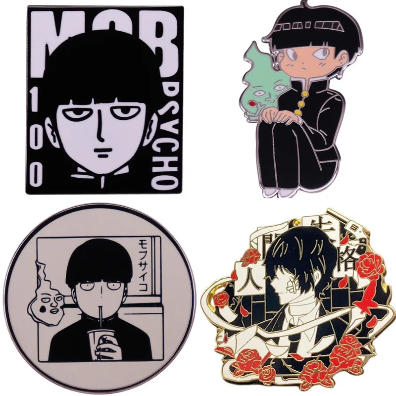 

Anime Mob Psycho 100 ONE Enamel Pin Brooch Metal Badges Lapel Pins Brooches for Backpacks Luxury Designer Jewelry Accessories