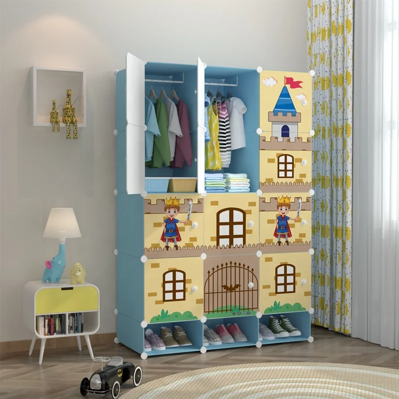 Фотофон с 12 дверцами большого размера вешалкой для одежды и шкафом хранения