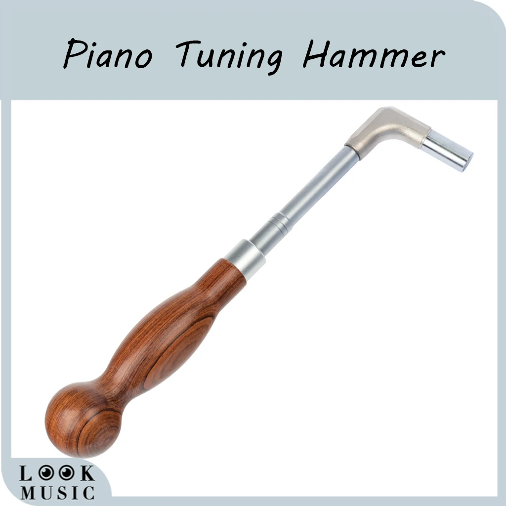Piano Tuning Hammer Wrench Tool Octagon Core Stainless Steel Hammer Rosewood Handle Piano Tuning Tool enlarge