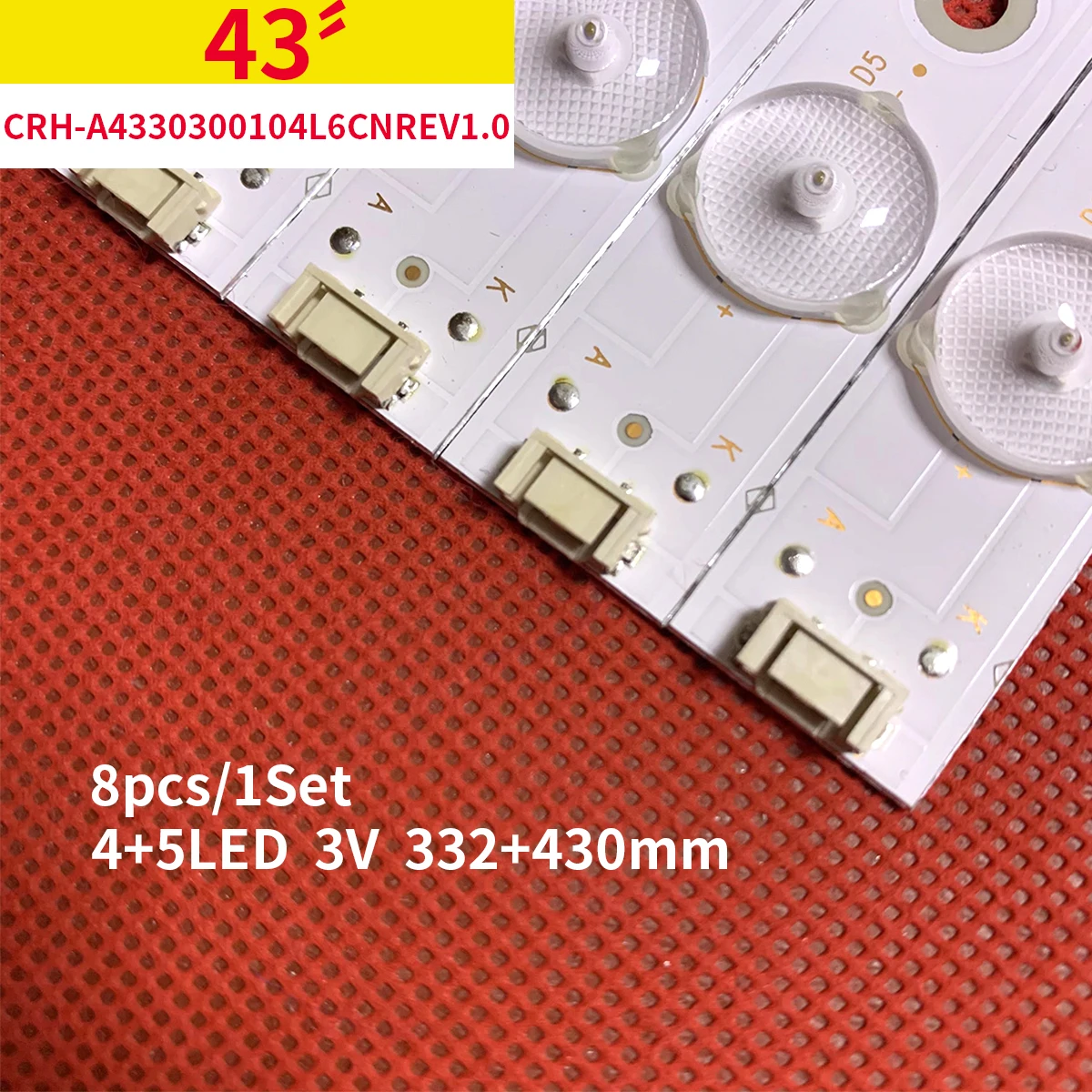 Светодиодная 43-дюймовая лента подсветки CRH-A 4330300104 L6CNRev1.0 4330300105 R6CNRev1.0 LG 43UG620V 43UJ620V