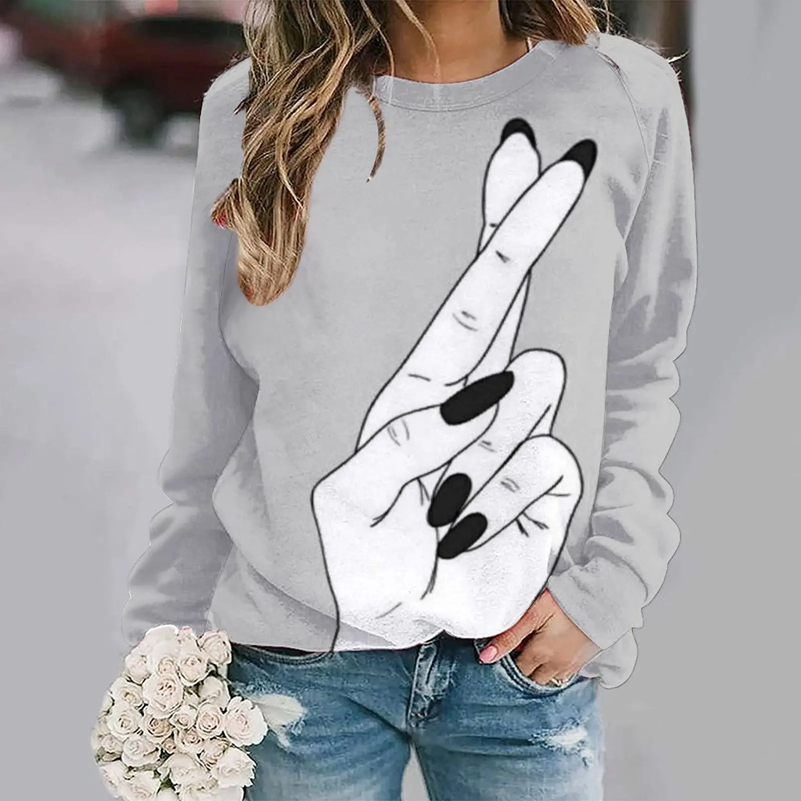 

KANCHIII new spring and autumn sunscreen long sleeved Sweatshirt Harajuku printed student leisure trend Y2K clothes 2022
