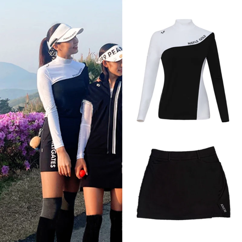 

Одежда для гольфа 2022 женское осеннее платье костюм с длинным рукавом быстросохнущая Удобная тонкая спортивная Высококачественная дышащая футболка