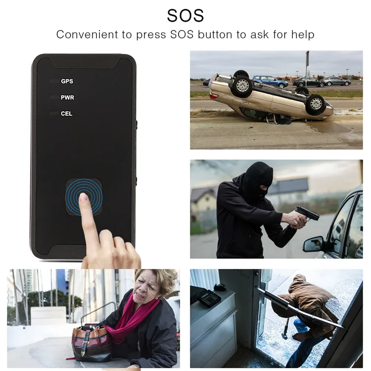 portable sos a-l-a-r-m waterproof personal gps tracker 4g long time standby geo fence car gps tracking device enlarge