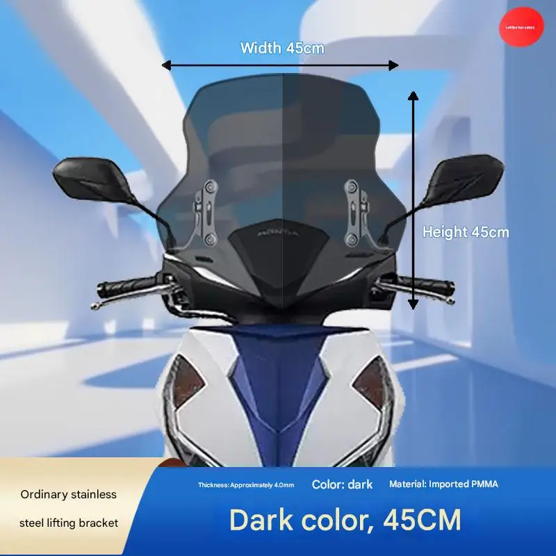 Фото Ветровое стекло для скутера Wuyang-Honda NX12, из поликарбоната, переднее, непромокаемое, взрывобезопасное №3