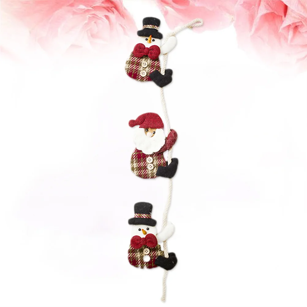 

1 pc Christmas Tree Decor Hanging Rope Climbing Xmas Pendant Christmas Drop Ornaments Snowman for Home