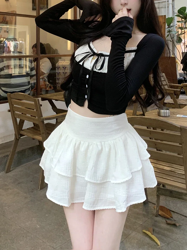 Женский костюм в Корейском стиле милые женские повседневные рубашки с бантом и