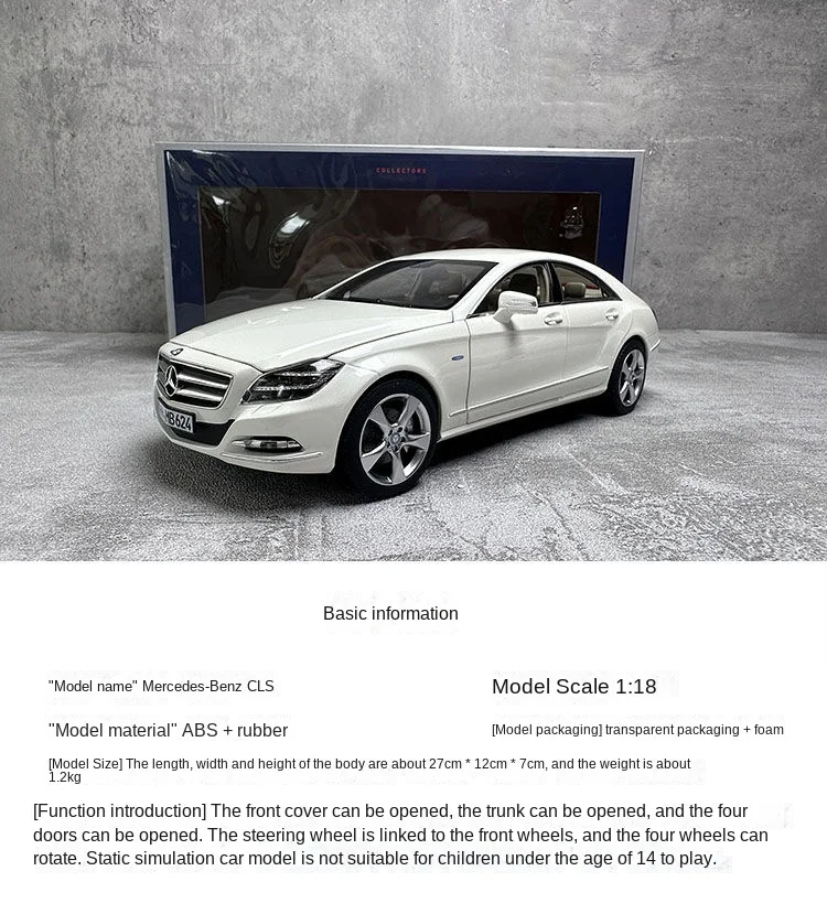 Модель автомобиля NOREV 1:18 Mercedes-Benz CLS модель для охоты стрельбы тормоза сплав