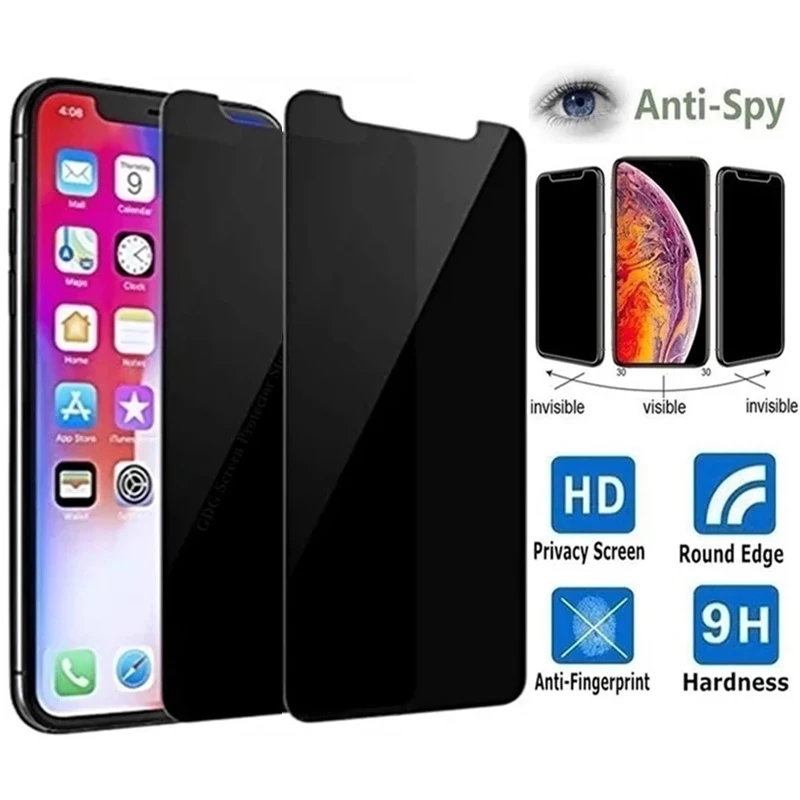 

Anti-spy Tempered Glass for IPhone 12 11 13 Pro Max Mini Privacy Screen Protectors for IPhone X XR XS Max SE 6 6S 7 8 Plus GLASS