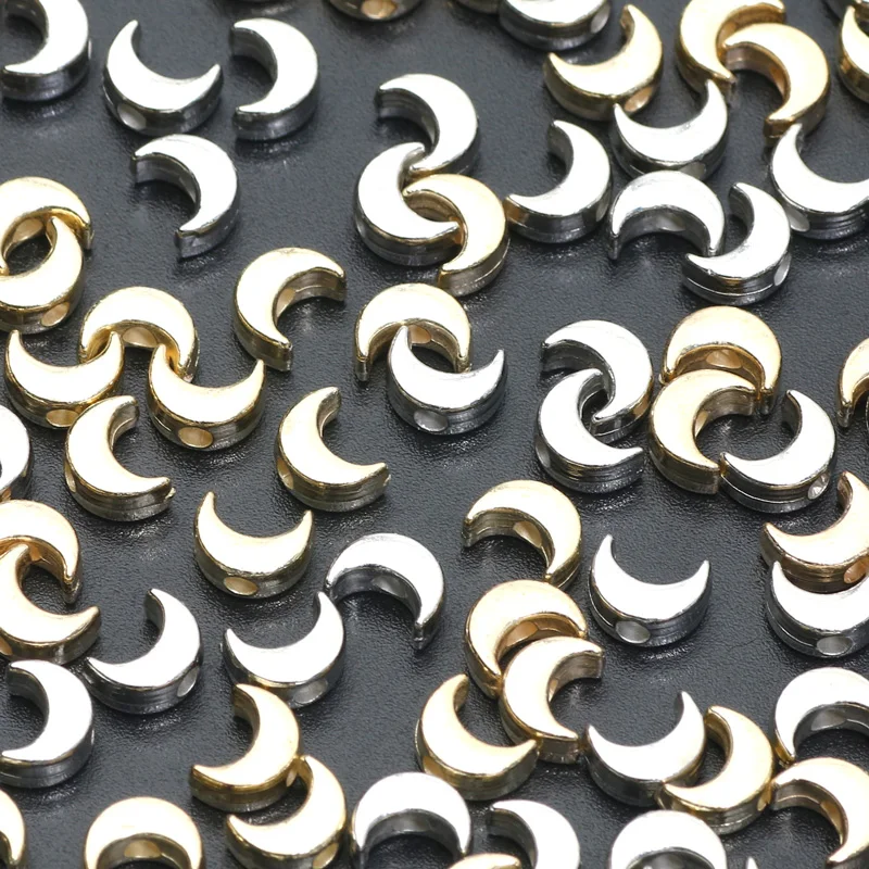 Акриловые Бусины очаровательные бусины в форме Луны для ожерелья браслета 5x7 мм