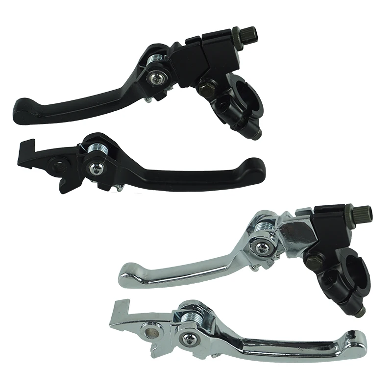 

1 Pair Pit Dirt Bike Black and Chrome Folding Back Brake Clutch Lever Set 50cc 110cc 125cc 140cc 160cc 200cc