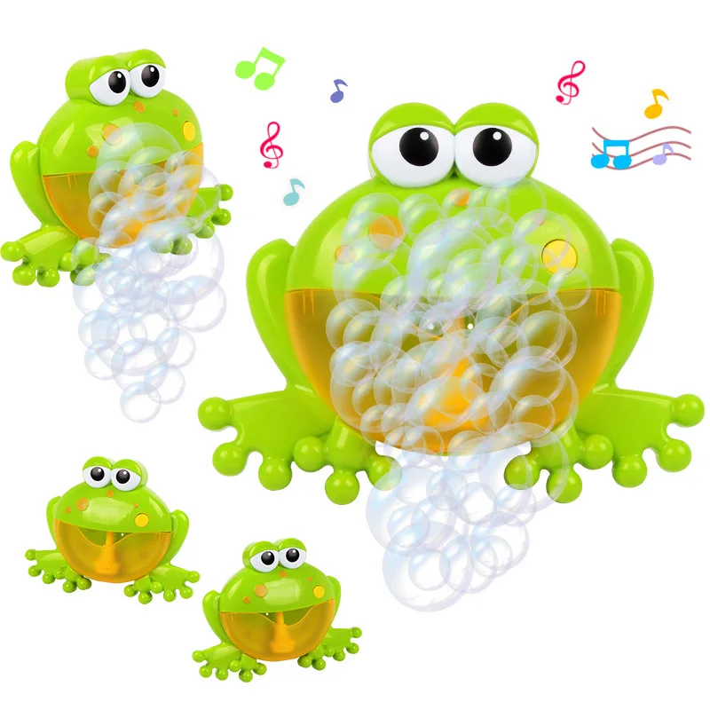 

Frog Bubble Music Baby Bath Toys Kids Pool Swimming Bathtub Soap Machine Automatic Bubble Funny Crab BathToy for Children Gifts