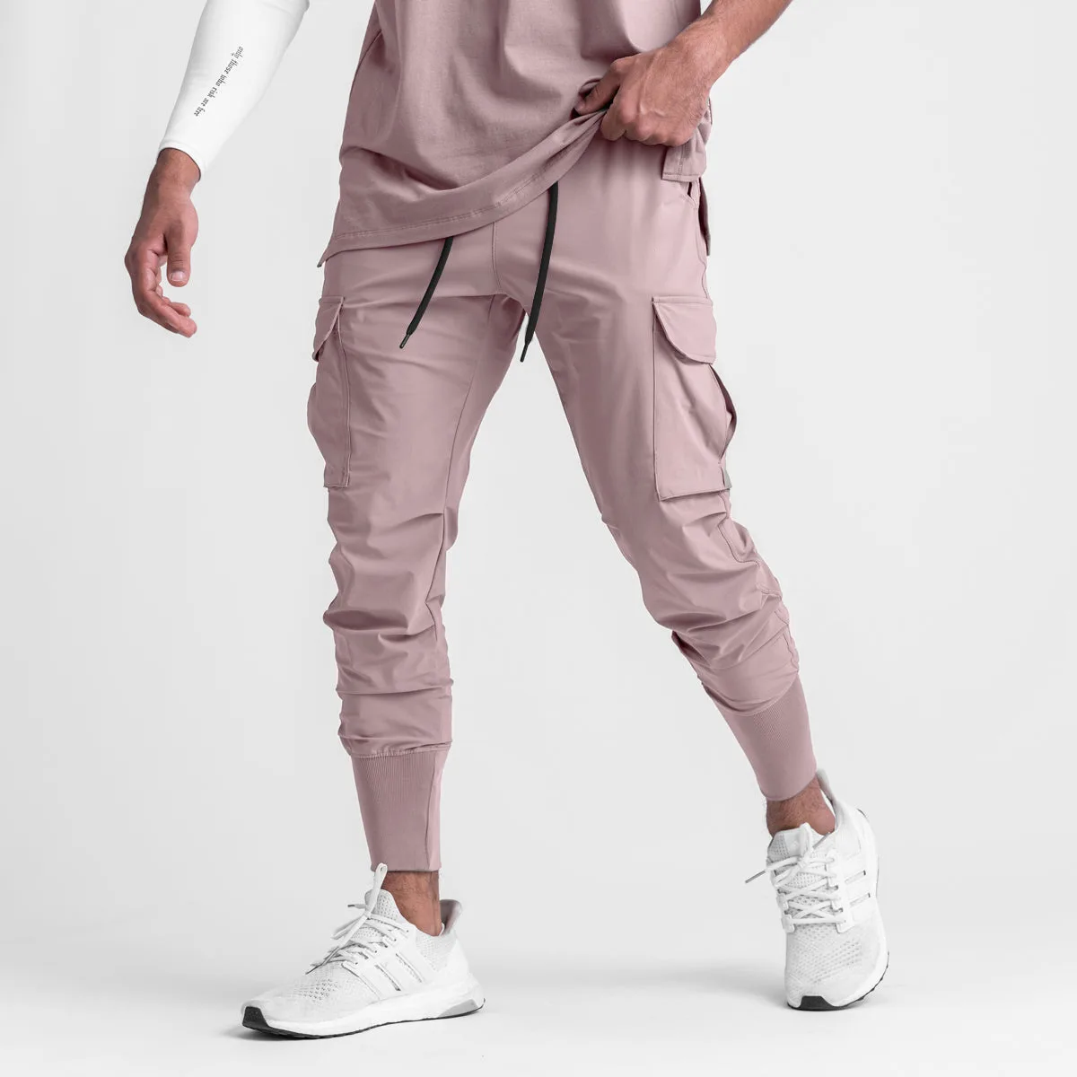 New Men Casual Joggers Pants Solid Thin Cargo Sweatpants Male Multi-pocket Trousers Mens Sportswear Hip Hop Harem Pencil Pants
