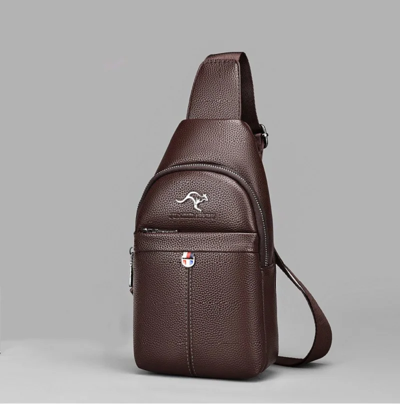 Роскошная Брендовая Мужская Нагрудная Сумка Через Плечо Сумка-слинг Черная