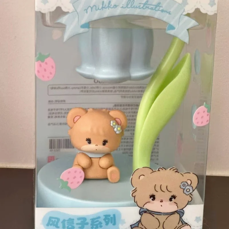 Фото Милый Mikko Hiaccinth Glow ночник украшение комнаты Kawaii Mikko анимационная модель спальня стол украшение на день рождения игрушка в подарок №5