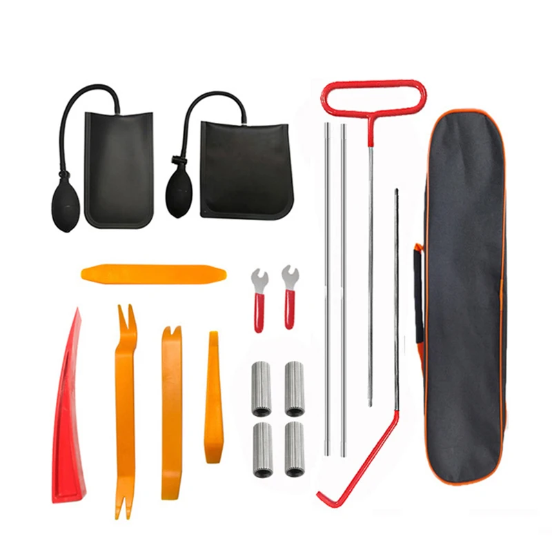 

Car Tool Kit Door Open Grabber Lockout Lock Pick Set Long Range Reach Hooking Key Lost In Truck Non-Marring Air Wedge Bag Pump