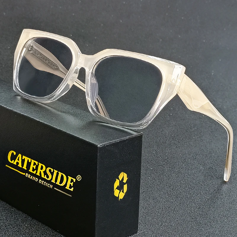 Солнечные очки Caterside в стиле ретро и панк мужские полигональные пропионные