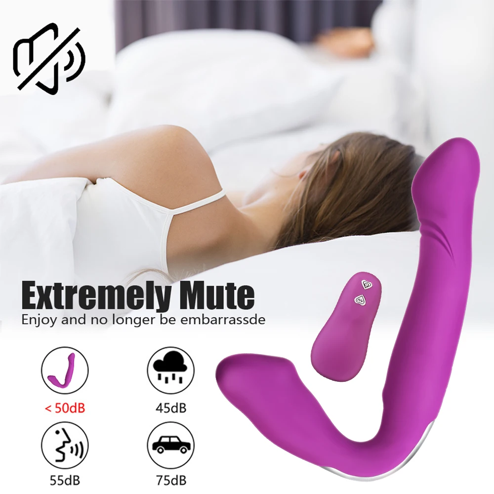 Фаллоимитатор вибратор массаж ануса стимулятор без бретелек на ремешке двойное