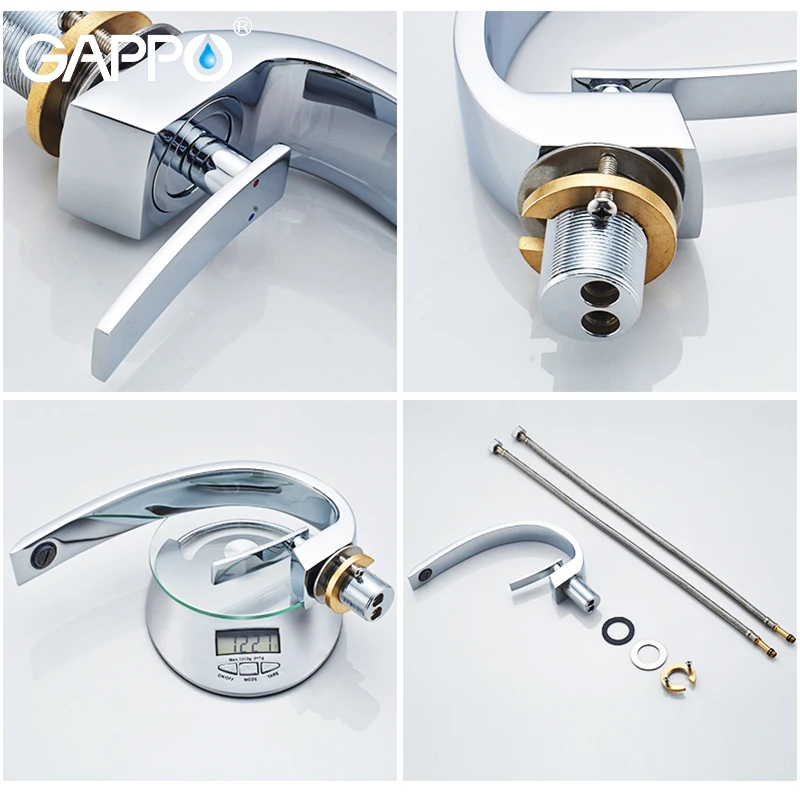 GAPPO смесители для умывальника Современный Смеситель ванной комнаты латунный