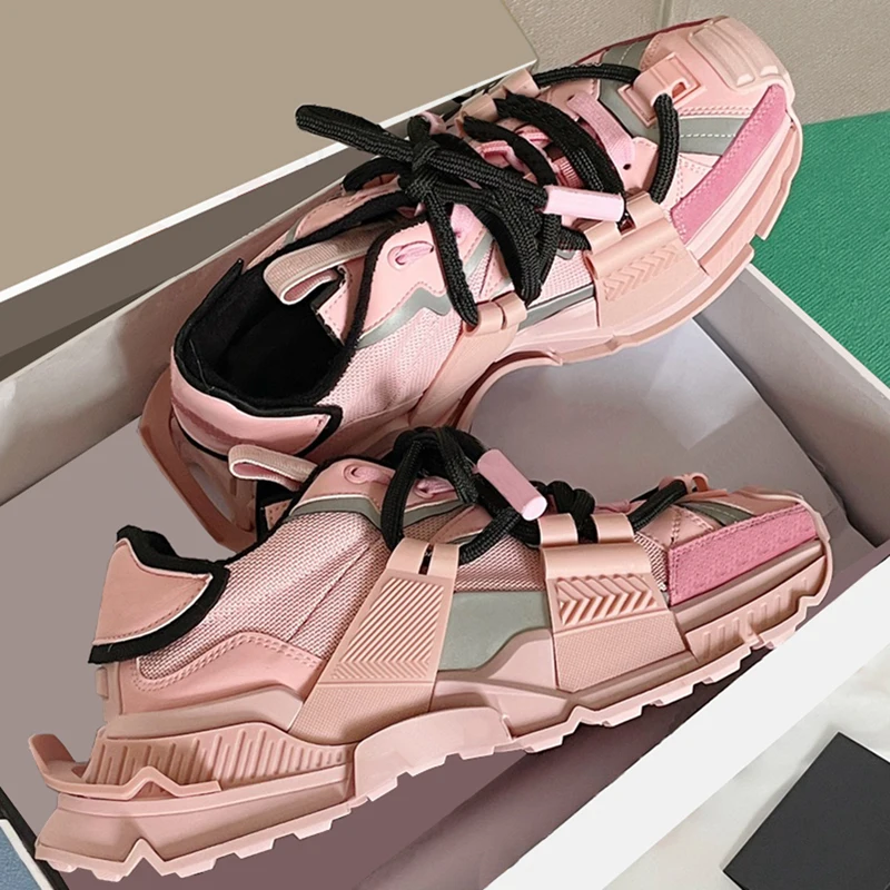 

New Women Sneakers Winter High Quality Big Size 42 Female Shoes Luxury Lace Up Running Shoes Men Casual Shoes Big Size 46