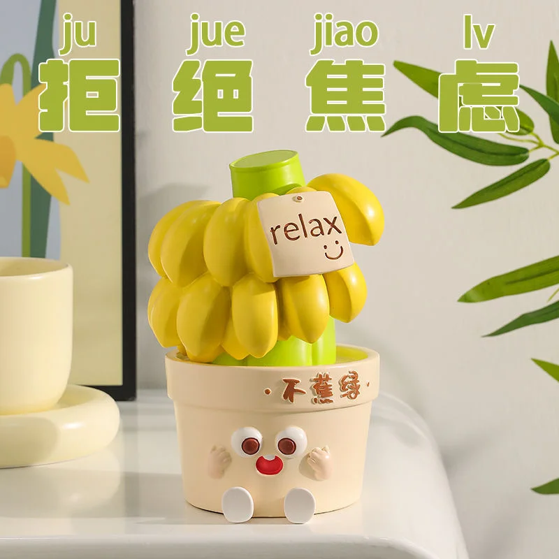 Фото Qingsong Wealth Plant Ornament Офисная рабочая станция Компьютерное украшение для рабочего стола Исцеление и снятие стресса Орнамент №3