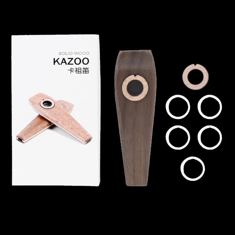 

Kazoo Гавайская гитара Partner Деревянные губные гармошки с пленками Kazoo Деревянная флейта