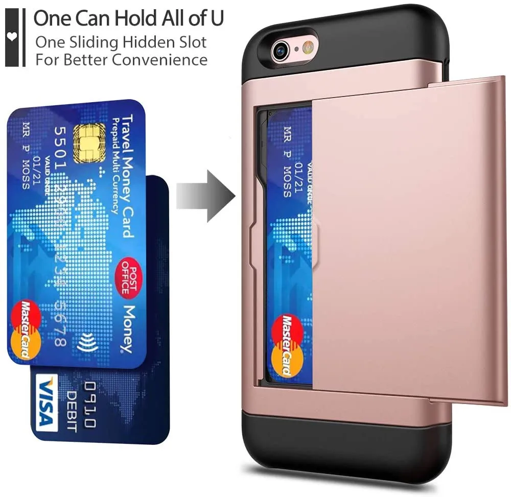 

For iPhone SE3 SE2 SE Coque Funda For iPhone SE 2022 2020 2016 Case Sliding Door Hidden Pocket Card Slots Anti-Scratch Cover