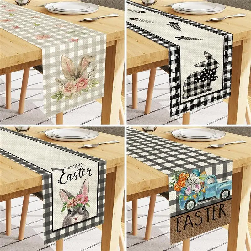 Пасхальный кролик редис цифровая печать дорожка для стола Новое поступление