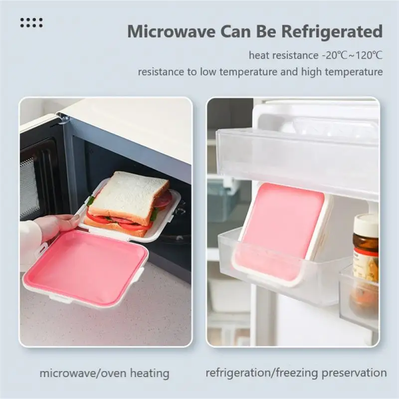 

Reusable Sandwich Storage Box Silicone Food Storage Box Lunch Box Microwave Lunch Box Food Storage Container Drawer Organizer