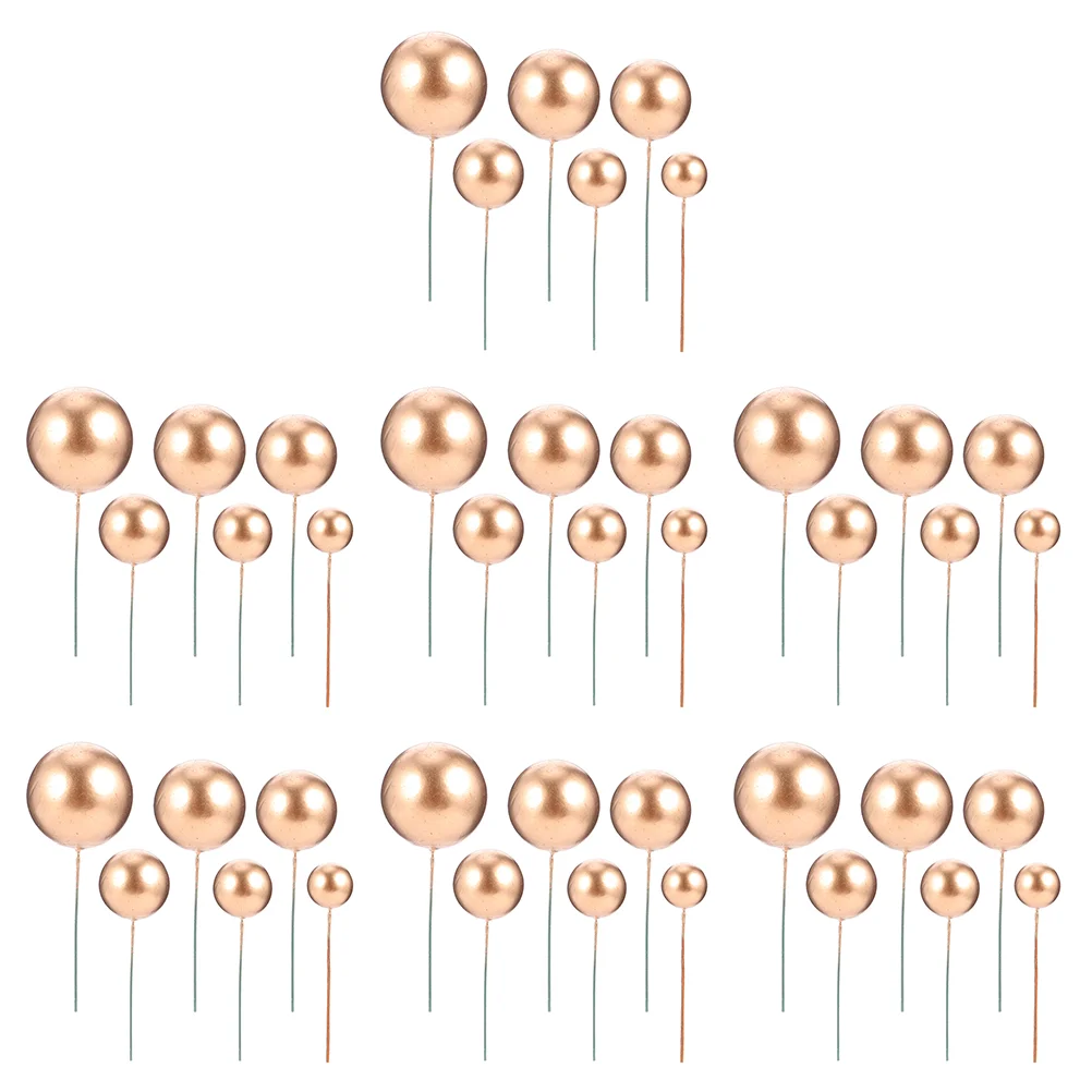 

42 Pcs Balloon Cupcake Toppers Bakery Picks Cocktail Chocolate Metallic Muffins Appetizers Toothpick Kids Insert