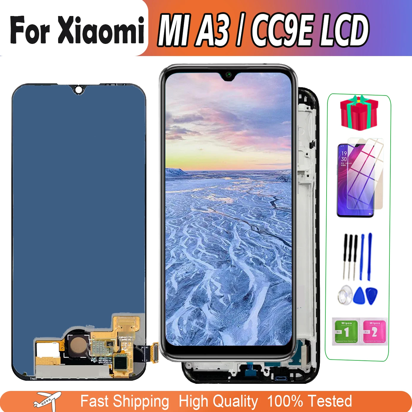 Дисплей AMOLED для Xiaomi Mi A3 MIA3 M1906F9SH, сенсорный ЖК-экран с дигитайзером в сборе для Xiaomi Mi CC9E MiCC9e, замена