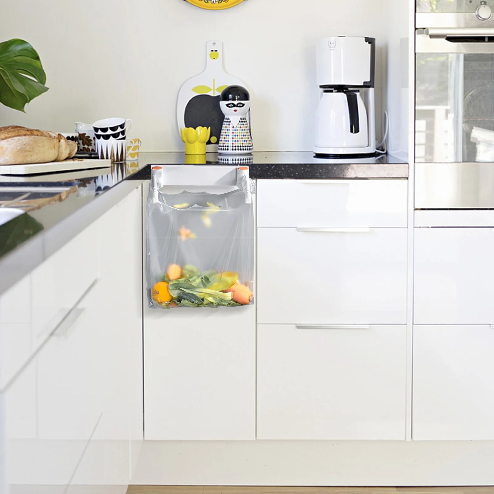 

Trash Bag Holder Kitchen Cabinets Trash Bag Foldable Stand Wall-mounted Garbage Bag Holder