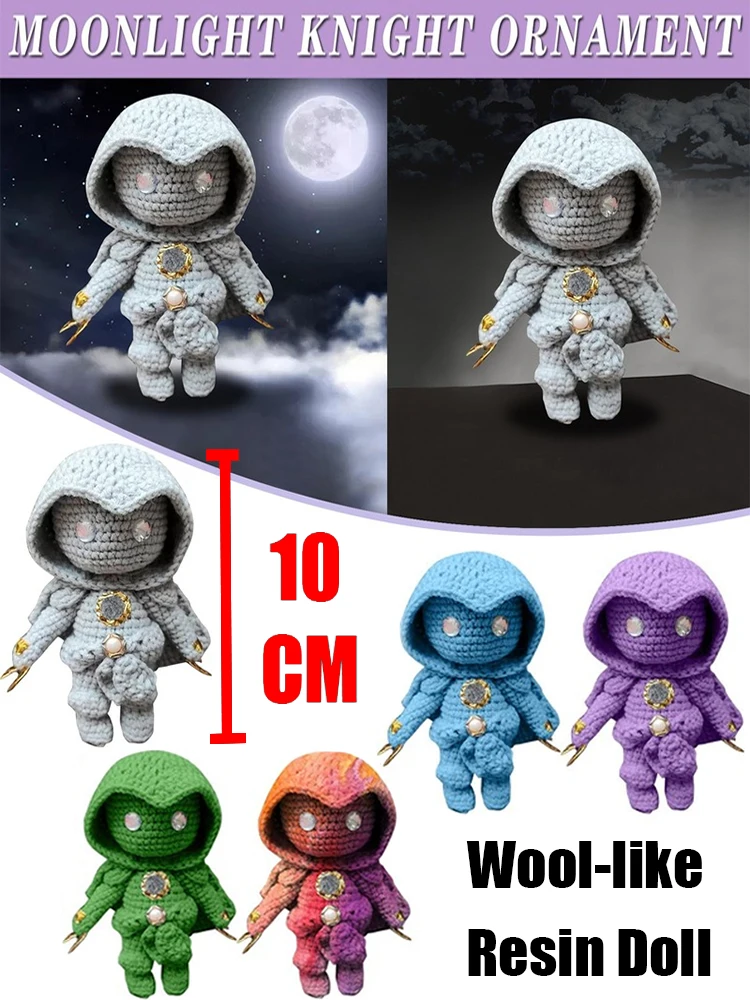 

Милая фигурка 10 см Marvell Moon Knight из шерсти, кавайная коллекция вееров, домашний декор, экшн-фигурка, скульптура, кукла