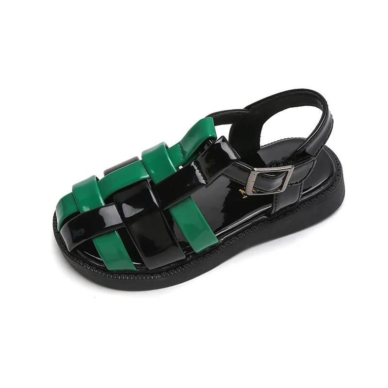 

CAPSELLA KIDS Boys Breathable Patchwork Beach Sandals Summer Shoes For Children Girls Hook & Loop Sandals Size 26-36