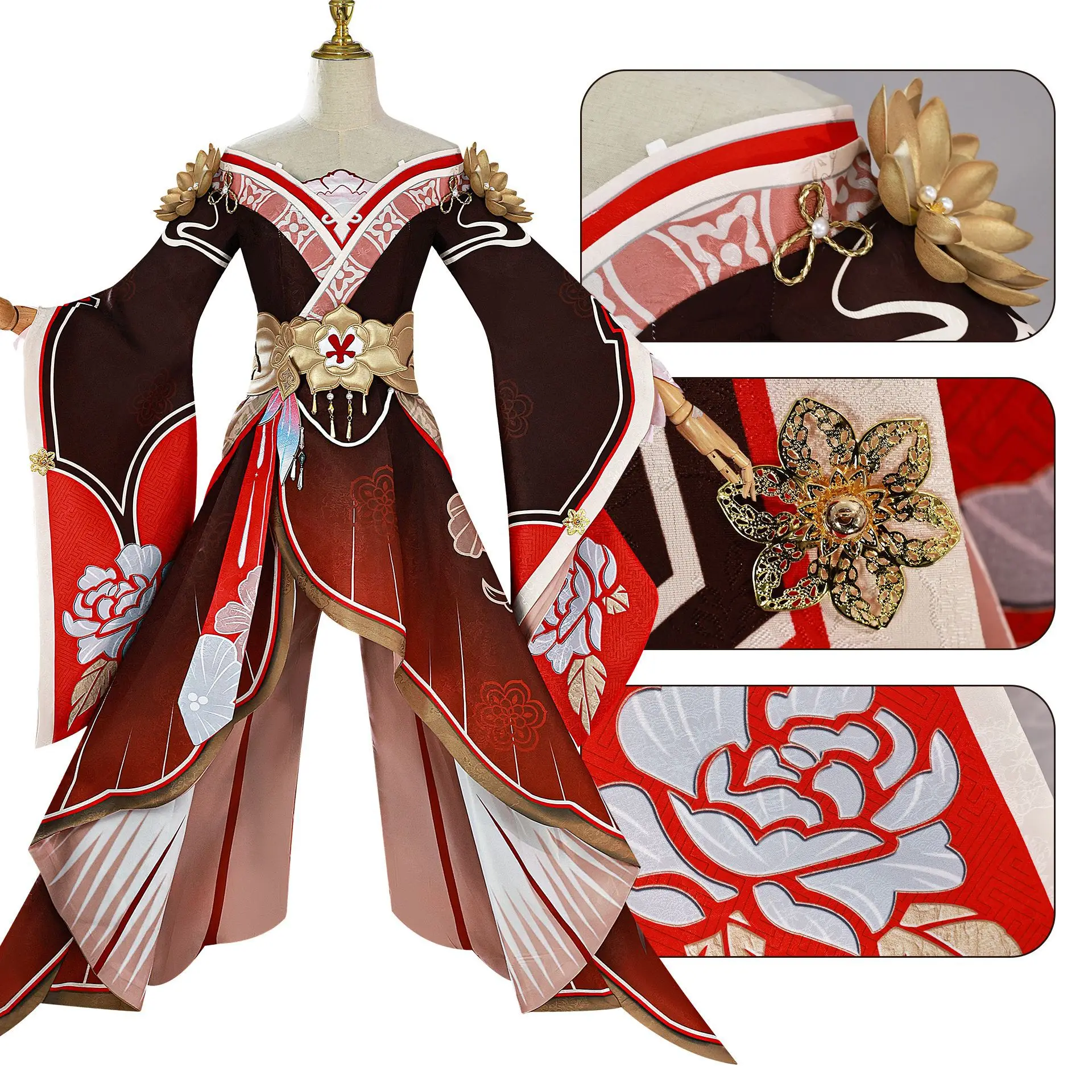 Honkai Star Rail Tingyun Fugue Косплей Костюм Парик Платье Небесное Комиссия Xianzhou Luofu Хэллоуин