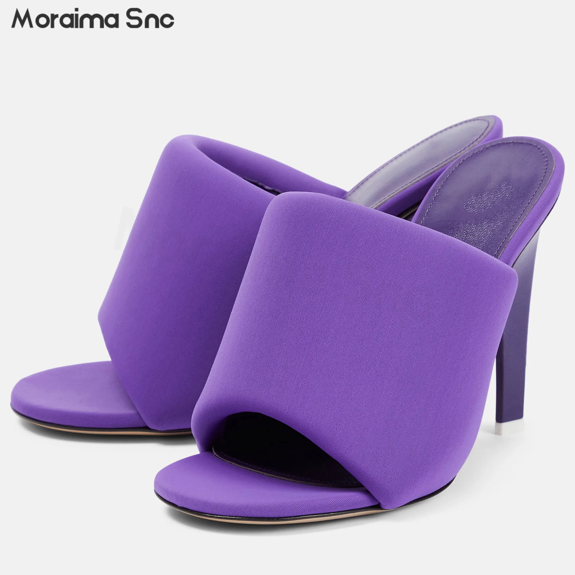 Black Open Toe Fashion Half Slippers Summer New Stiletto Sexy Outerwear Sandals Large Size Casual Party Sexy Women\'s Shoes