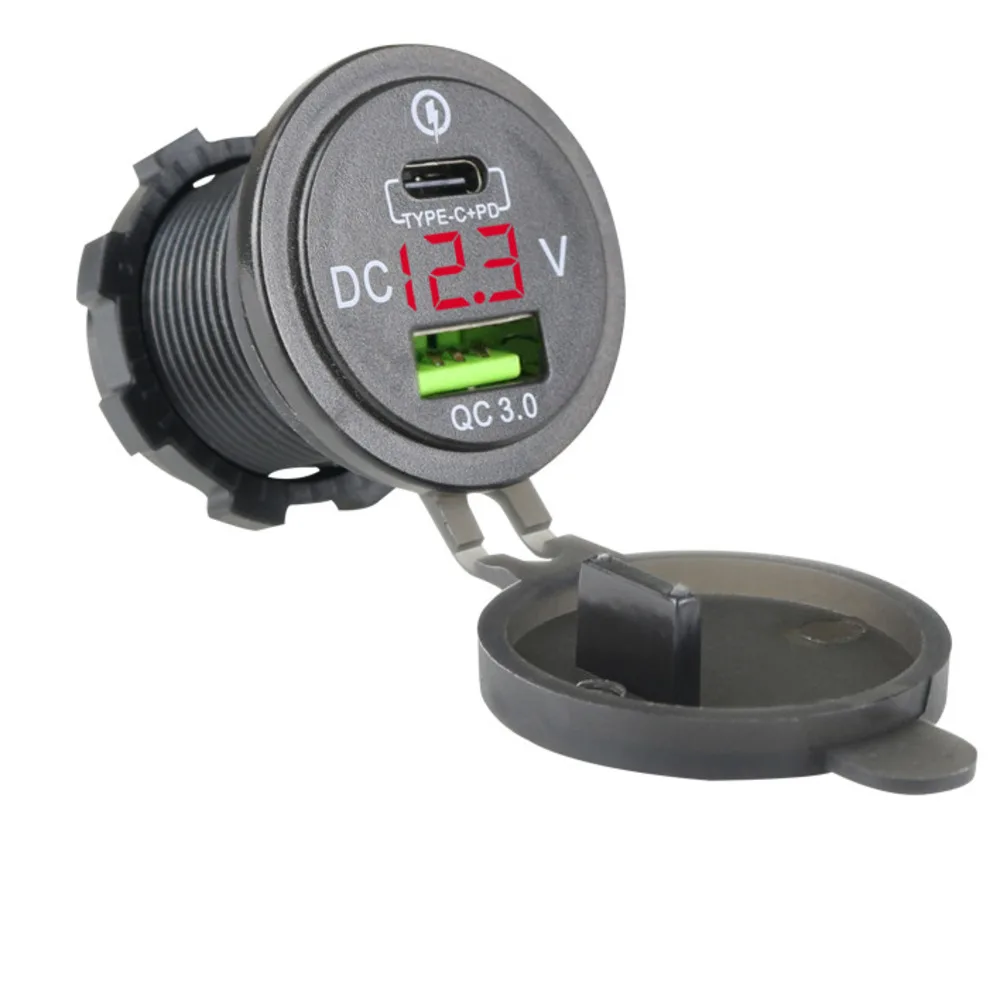 

Зарядное устройство для мотоцикла 40 шт./лот, зарядное устройство Qc3.0 Pd с портом Type-c, интеллектуальное шунтирующее Usb Автомобильное зарядное ...