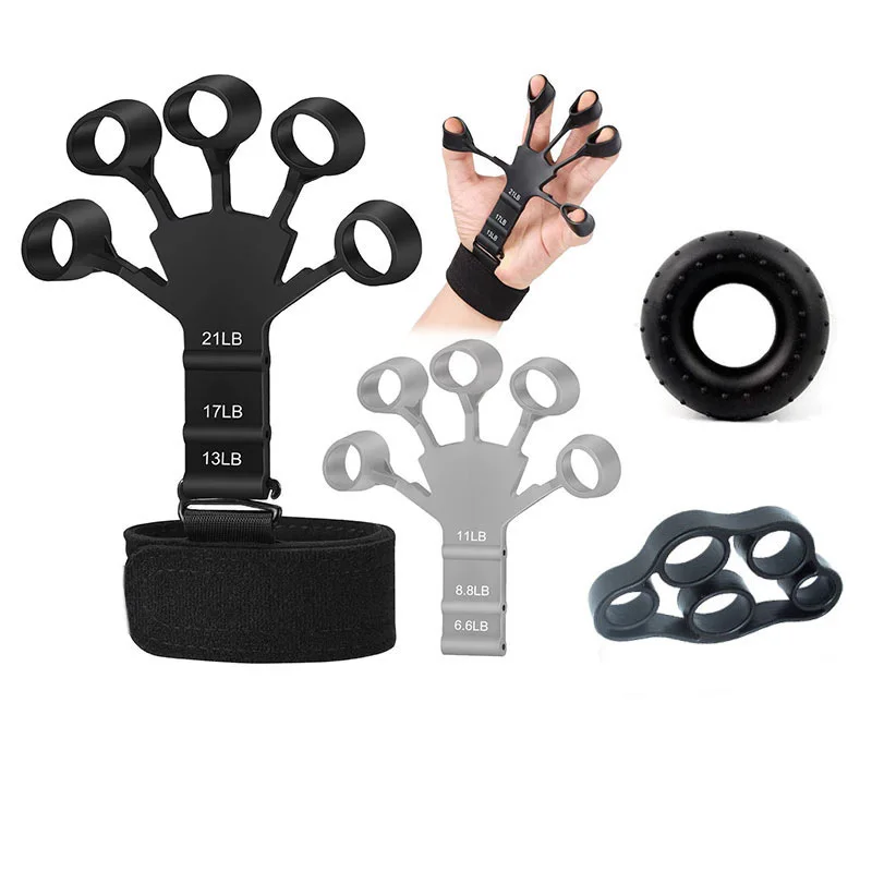 

Silicone Finger Exercise Training Device Wrist Tension Rehabilitation Enhancer Whole Set