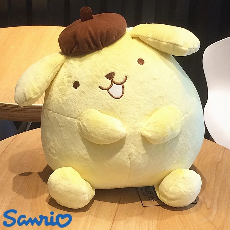 

50cm Big Size Sanrio Pompompurin Stuffed Plush Toys Room Bed Decor Super Soft Pom Pom Purin Plushie Doll Lovely Gifts For Kids