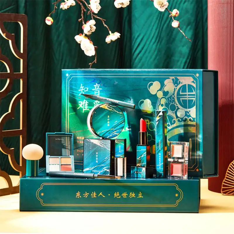 

Makeup Set Mushroom Head Foundation Cream Eyeliner Finishing Powder Mascara Blush Matte Lipstick Eyeshadow Gift Cosmetic