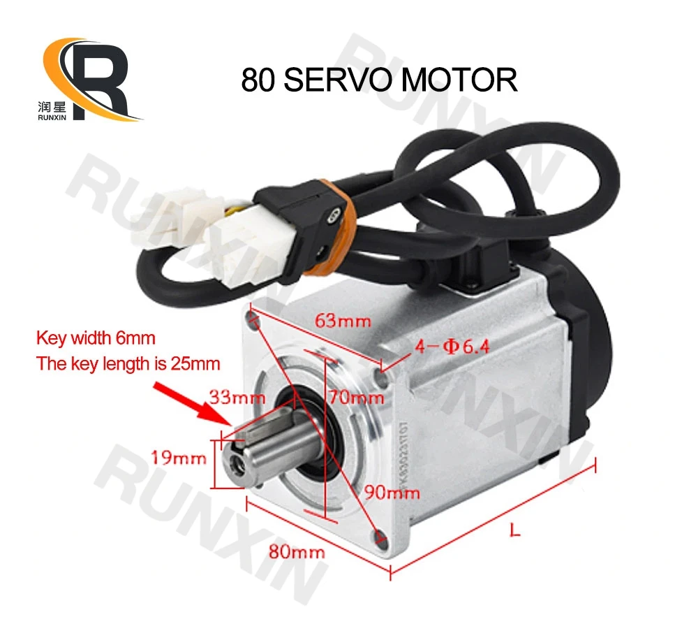 Серводвигатель RXTNC 60 80 600 Вт 750 17bit абсолютный кодировщик AC220V 1.91N.m 2.4N.m с RS485 для