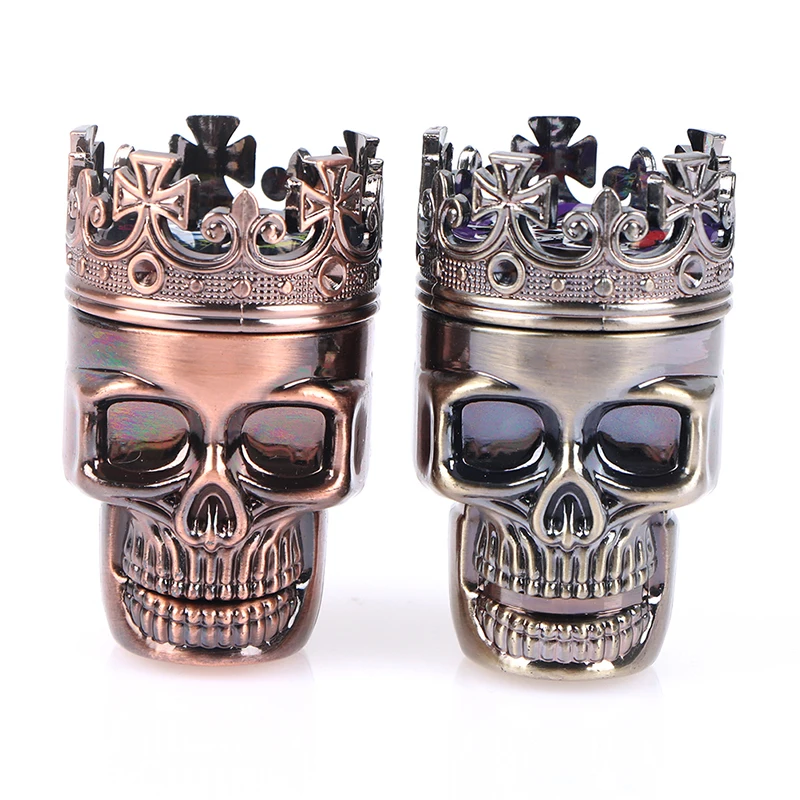 

1PCS Classic Hot King Skull Plastics Tobacco Herb Spice Grinder Crusher Hand Muller Smoke Grinders Smoking Accessories Gift