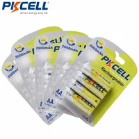 20Pcs/5crads PKCELL 1.2V AA Rechargeable Battery  Ni-MH 2600mAh AA Batteries  for Camera/Flashlight/Toy